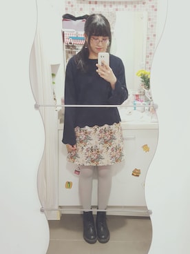 「青文字系」｜🍪norabearさん（レディース・160cm）の秋コーディネート