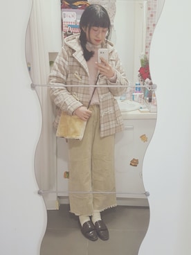 「GU（ジーユー）のアイテム（雑貨/ホビー）」を使った、🍪norabearさん（レディース・160cm）の冬コーディネート