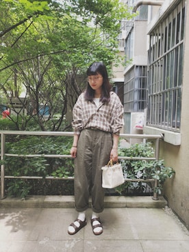 「axes femme（アクシーズファム）のアイテム（トートバッグ）」を使った、🍪norabearさん（レディース・160cm）の春コーディネート