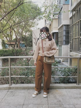 「MUJI」｜「アイテム（アクセサリー）」を使った、🍪norabearさん（レディース・160cm）の秋コーディネート