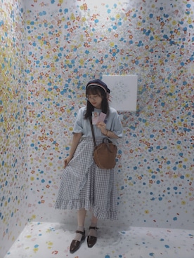 「RANDA」｜「アイテム（キャップ）」を使った、🍪norabearさん（レディース・160cm）の秋コーディネート