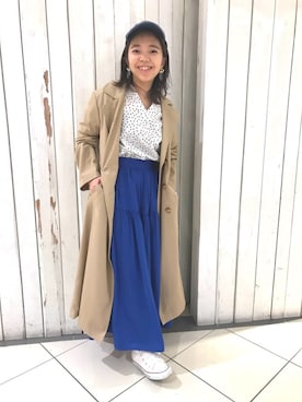 「アイテム（トレンチコート）」を使った、Erikaさん（レディース・149cm・20代）の冬コーディネート
