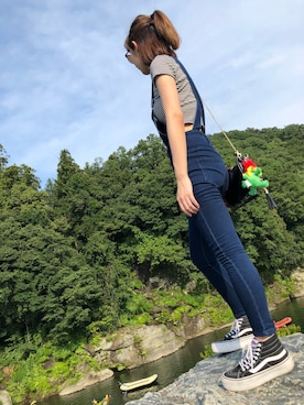 「ヘソだし」｜ameriさん（レディース・155cm・20代）の冬コーディネート