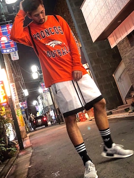 「adidas（アディダス）のアイテム（ソックス/靴下、ブラック系）」を使った、KANさん（メンズ・180cm）の秋コーディネート