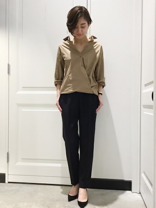 ★ドゥーズィエムクラス★オーバーサイズシャツ カシュクール2wayシャツ 2WAYカシュクールーオーバーサイズシャツ(シャツ)｜トップス｜Mila