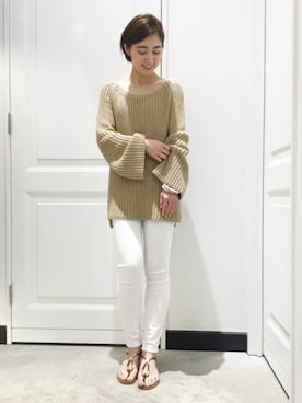 「FRAME DENIM（フレームデニム）のアイテム」を使った、KANAさん（レディース・160cm）の春コーディネート