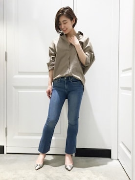 「Deuxieme Classe（ドゥーズィエムクラス）のアイテム（シャツ/ブラウス）」を使った、KANAさん（レディース・160cm）の春コーディネート