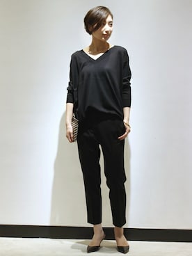 「INCOTEX（インコテックス）のアイテム」を使った、KANAさん（レディース・160cm）の秋コーディネート