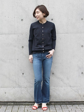 「NEBULONI E（ネブローニ）のアイテム」を使った、KANAさん（レディース・160cm）の冬コーディネート