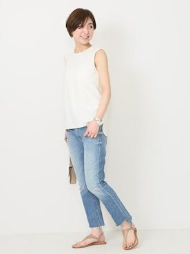 「MAISON BOINET（メゾンボワネ）のアイテム」を使った、KANAさん（レディース・160cm）の春コーディネート