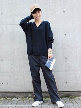 「TIMEX（タイメックス）のアイテム」を使った、KANAさん（レディース・160cm）の秋コーディネート