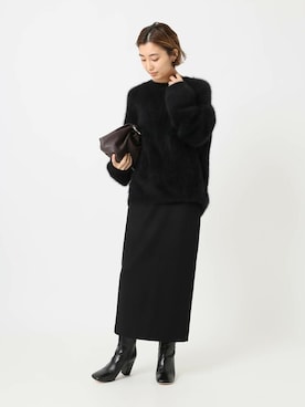 「クルーネックニット」｜KANAさん（レディース・160cm）の秋コーディネート