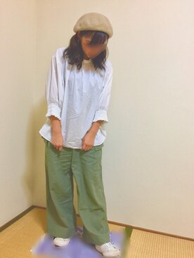 「cepo.」｜「アイテム（ハンチング/ベレー帽）」を使った、kyokaさん（レディース・156cm）の秋コーディネート