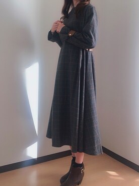「hotping」｜「アイテム（ワンピース/ドレス）」を使った、민さん（レディース・165cm）の冬コーディネート
