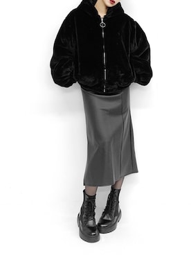 「LVEU.（ラブユ.）のアイテム（ジャケット/アウター）」を使った、LVEU.さん（レディース・163cm）の冬コーディネート