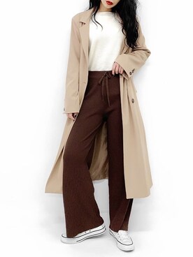 「LVEU.（ラブユ.）のアイテム（ジャケット/アウター）」を使った、LVEU.さん（レディース・163cm）の冬コーディネート