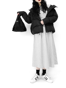 「LVEU.（ラブユ.）のアイテム（ジャケット/アウター）」を使った、LVEU.さん（レディース・163cm）の秋コーディネート