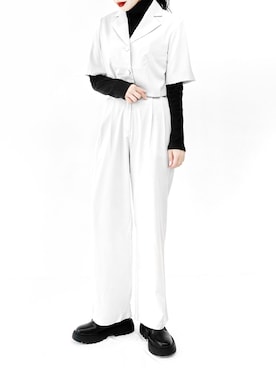 「LVEU.（ラブユ.）のアイテム（セットアップ）」を使った、LVEU.さん（レディース・163cm）の秋コーディネート