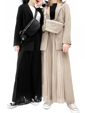 「LVEU.（ラブユ.）のアイテム（ジャケット/アウター）」を使った、LVEU.さん（レディース・163cm）の春コーディネート