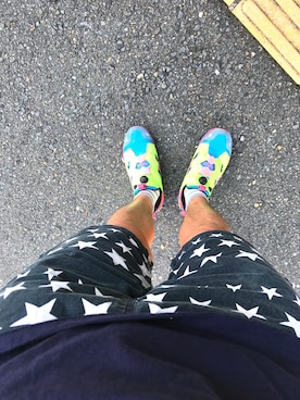 「Reebok（リーボック）のアイテム（スニーカー、その他）」を使った、スーさん（メンズ・175cm）の夏コーディネート