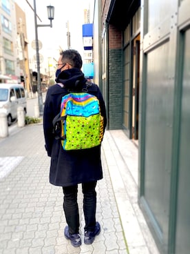 「coen（コーエン）のアイテム（ダッフルコート）」を使った、スーさん（メンズ・175cm）の春コーディネート