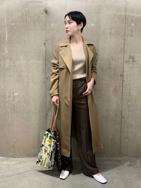 「journal standard L'essage（ジャーナルスタンダードレサージュ）のアイテム（トレンチコート）」を使った、TOYAMAさん（レディース・165cm）の冬コーディネート