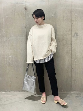 「EVERLAST(スポーツ・ライフスタイル)（エバーラスト）のアイテム」を使った、TOYAMAさん（レディース・165cm）の春コーディネート