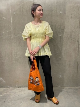 「eness（エネス）のアイテム」を使った、TOYAMAさん（レディース・165cm）の春コーディネート