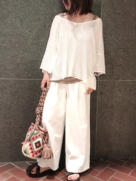 「suicoke（スイコック）のアイテム」を使った、fukaminさん（レディース・153cm）の夏コーディネート