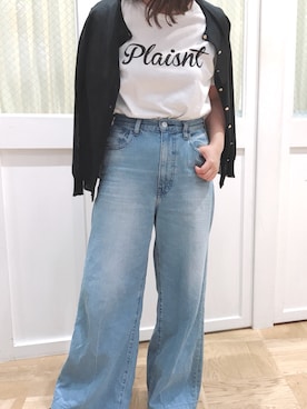 「woadblue（ウォードブルー）のアイテム（パンツ）」を使った、fukaminさん（レディース・153cm）の夏コーディネート