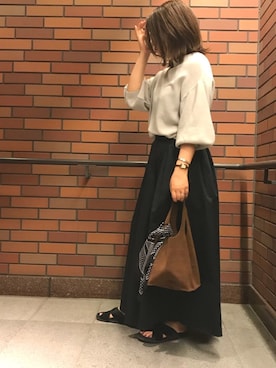 「ドット柄」｜fukaminさん（レディース・153cm）の夏コーディネート