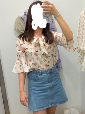 「PULL&BEAR（プルアンドベア）のアイテム（スカート）」を使った、laleloveさん（レディース・156cm）の夏コーディネート