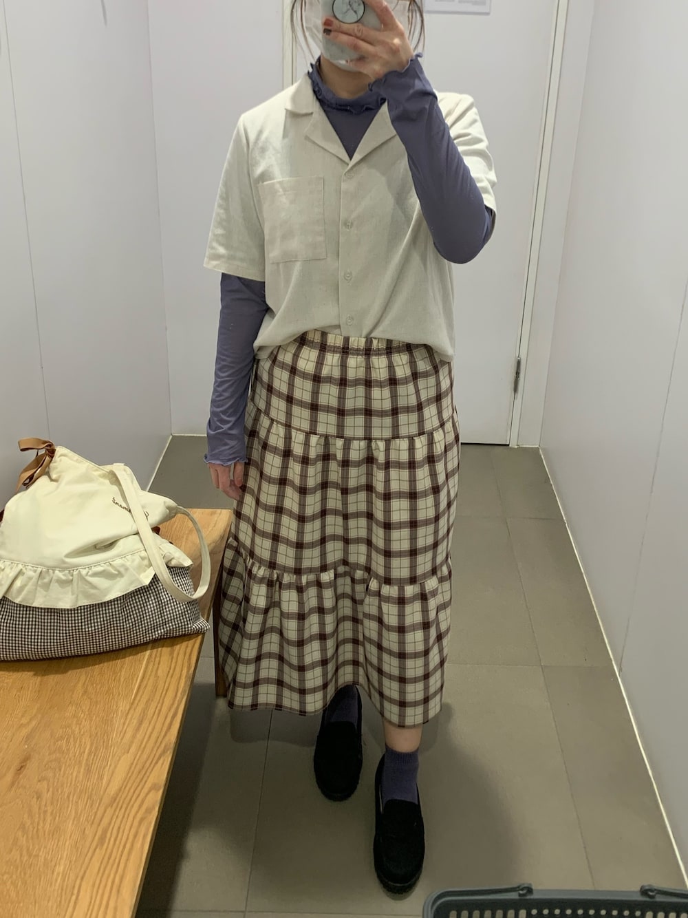 「H&Mのアイテム（スカート、その他）」を使った、laleloveさん（レディース・156cm）の秋コーディネートの1枚目の写真