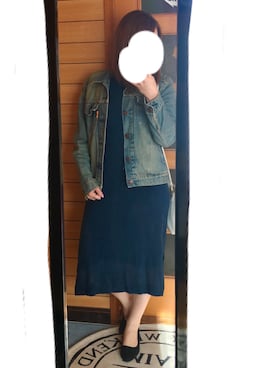 「EDWIN」｜「アイテム（ワンピース/ドレス）」を使った、aya...さん（レディース・156cm）の冬コーディネート