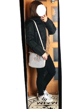 「MERCURYDUO（マーキュリーデュオ）のアイテム（ダウンジャケット/コート）」を使った、aya...さん（レディース・156cm）の冬コーディネート