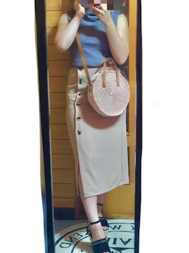 「カコバッグ」｜「アイテム（スカート）」を使った、aya...さん（レディース・155cm）の夏コーディネート