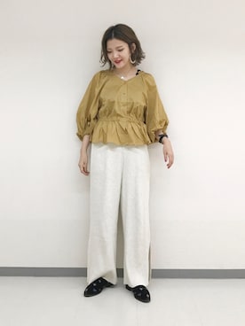 「w closet」｜「アイテム（スリッポン）」を使った、TAKAMATSU SAHOさん（レディース・154cm）の夏コーディネート