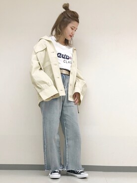 「w closet」｜「アイテム（ブルゾン）」を使った、TAKAMATSU SAHOさん（レディース・154cm）の冬コーディネート
