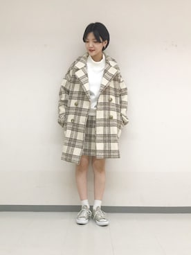 「w closet」｜「アイテム（スウェット）」を使った、TAKAMATSU SAHOさん（レディース・154cm）の秋コーディネート