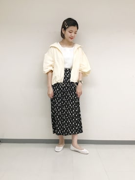 「w closet」｜「アイテム（ブルゾン）」を使った、TAKAMATSU SAHOさん（レディース・155cm）の春コーディネート