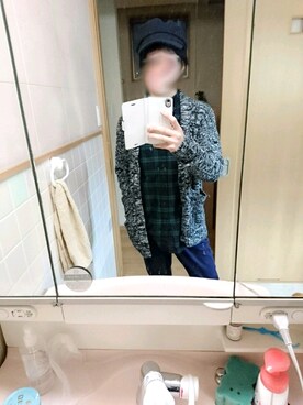 「おとなコーデ」｜「アイテム（帽子）」を使った、リーフさん（メンズ・168cm）の冬コーディネート