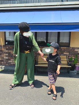 「アイテム（タンクトップ）」を使った、koukousyumaiさん（キッズ・110cm）の夏コーディネート
