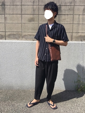 「BLUE BLUE（ブルーブルー）のアイテム（シューズ）」を使った、Kai🐳さん（メンズ・178cm）の夏コーディネート