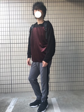「黒リュック」｜「アイテム（その他）」を使った、Kai🐳さん（メンズ・178cm）の秋コーディネート