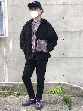 「MYne（マイン）のアイテム（バッグ）」を使った、Kai🐳さん（メンズ・178cm）の秋コーディネート