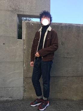 「Lee（リー）のアイテム（その他アウター）」を使った、Kai🐳さん（メンズ・178cm）の冬コーディネート
