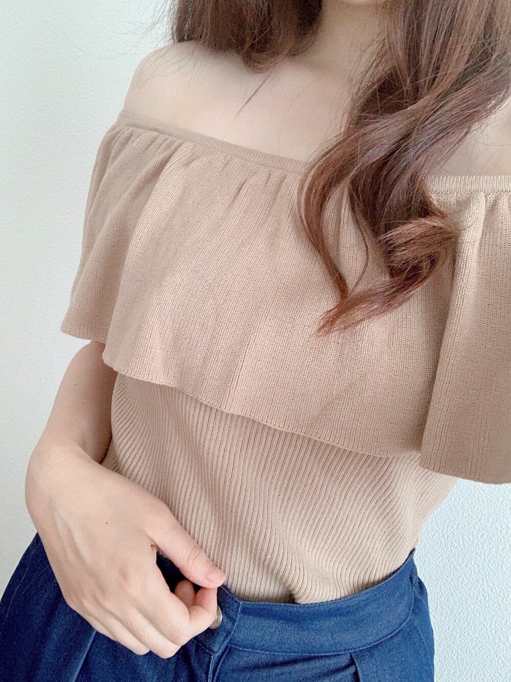 「夏コーデ」｜「haluhiroineのアイテム（トップス、ベージュ系）」を使った、tsuさん（レディース・160cm）の夏コーディネートの1枚目の写真
