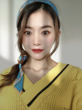 「--（--）のアイテム」を使った、游鲤～さん（レディース・163cm）の春コーディネート
