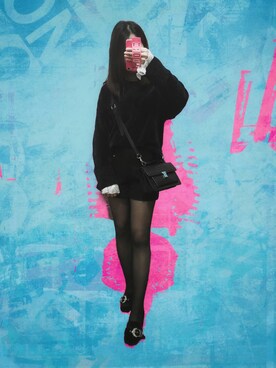 「ROCOCO（ロココ）のアイテム（パンツ）」を使った、林淼森さん（レディース・163cm）の秋コーディネート