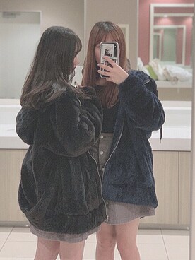 「a.g.plus（エージープラス）のアイテム（ジャケット/アウター）」を使った、akane.さん（レディース・149cm）の秋コーディネート